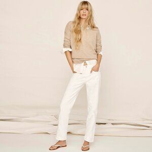 J crew Slouchy boyfriend jean in white AV944